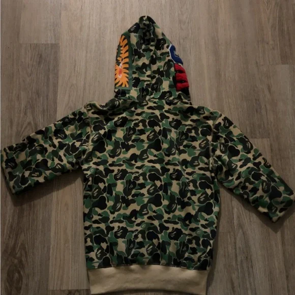 BAPE Shark Full Zip Hoodie Green Camo - Picture 7 of 7